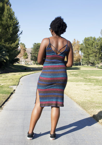 Stripe Brushed Knit Dress